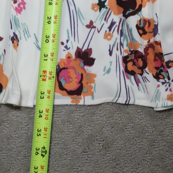 NWT Free People Ivory Floral Mini Dress - Picture 6 of 8